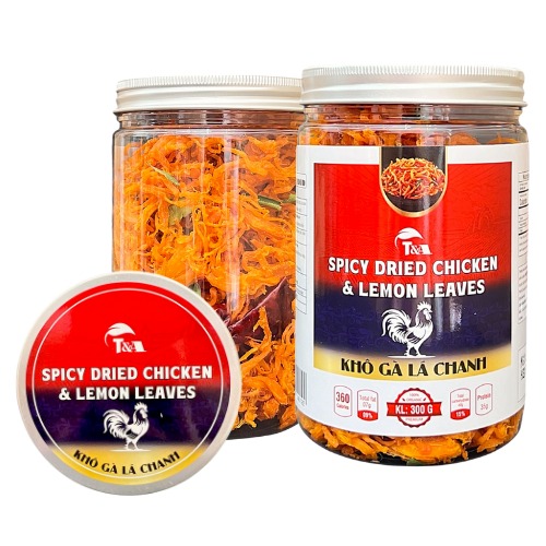 Khô gà lá chanh- Hộp nắp 300gr