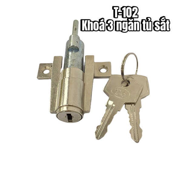 Khóa 3 ngăn tủ sắt T-102