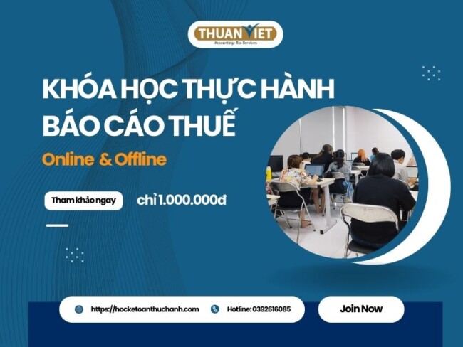 Khóa học báo cáo thuế Online