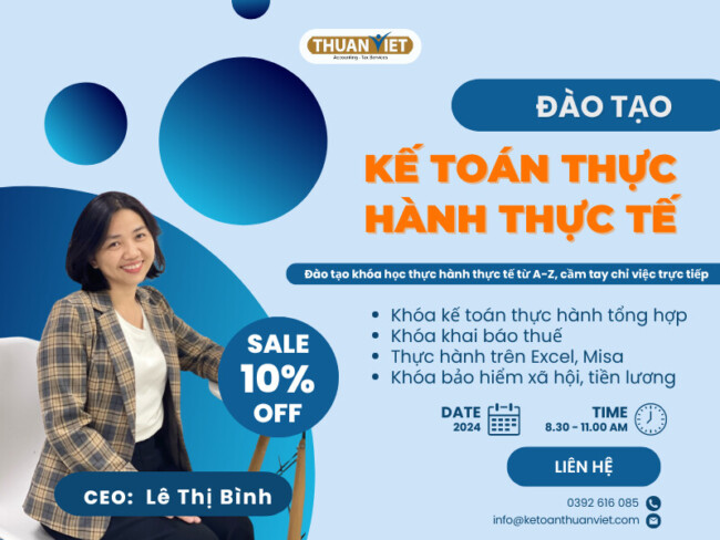 Khóa học kế toán thực hành tổng hợp từ A - Z