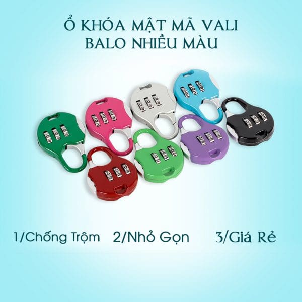 Khóa mini chống trộm cho balo, vali, hành lý