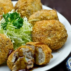 Khoai tây thịt bò viên