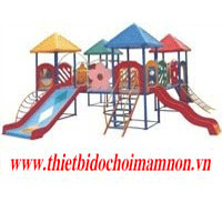 Khu vui chơi liên hoàn cầu trượt 4 khối
