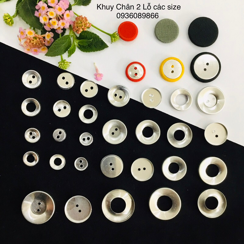 Khuy chân 2 lỗ các size