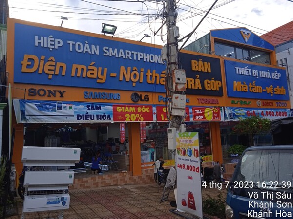 Thi công bảng quảng cáo Hiệp Toàn Smartphone