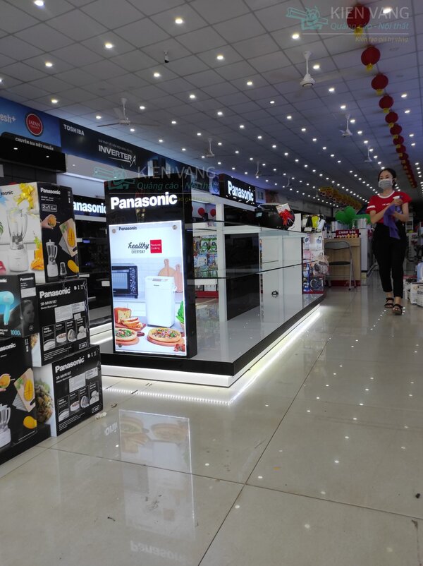 Thi công quầy kệ Panasonic