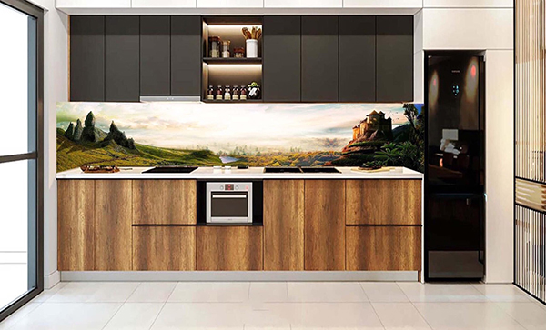 Kính ốp bếp 3D