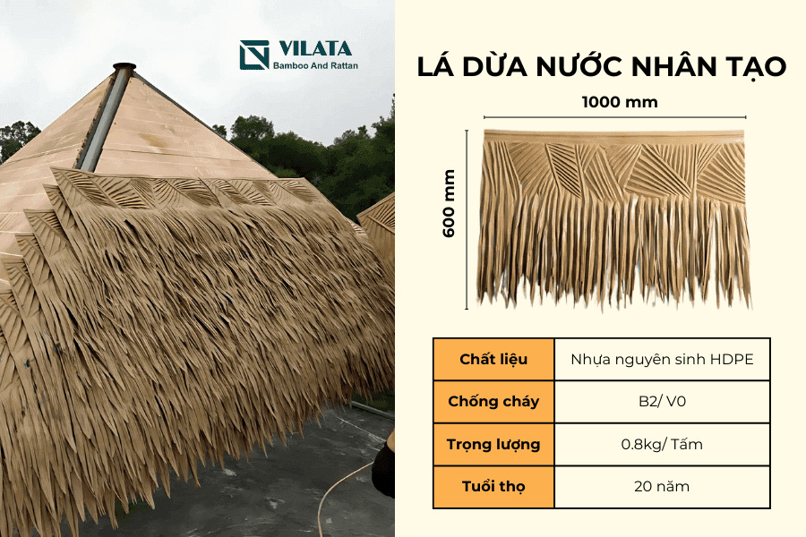Lá dừa nước nhân tạo