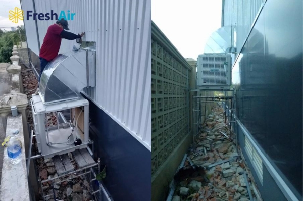 Dự án hệ thống làm mát sân cầu lông
