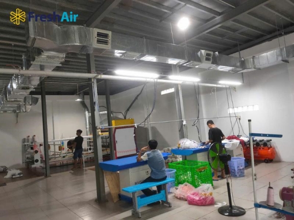 Dự án hệ thống làm mát xưởng may