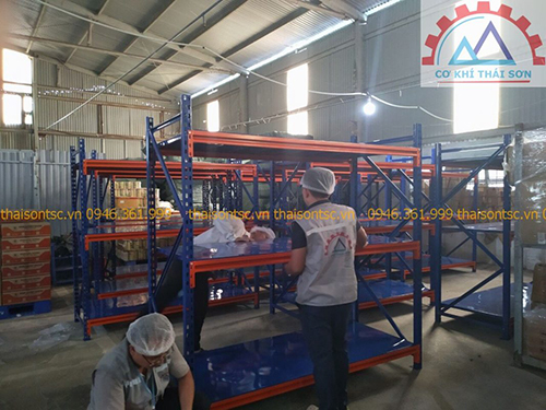 Lắp đặt kệ trung tải cho công ty thực phẩm Hapro