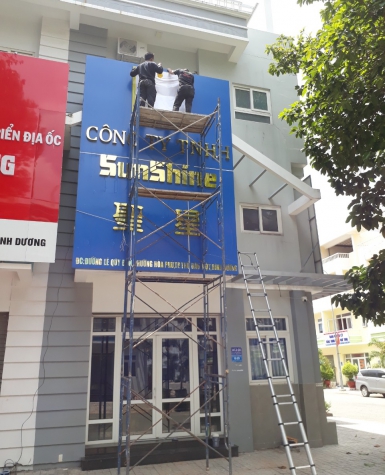 Lắp đặt bảng hiệu tên công ty tại Hòa Phú, Bình Dương