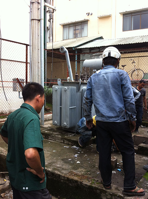 Lắp đặt máy biến áp