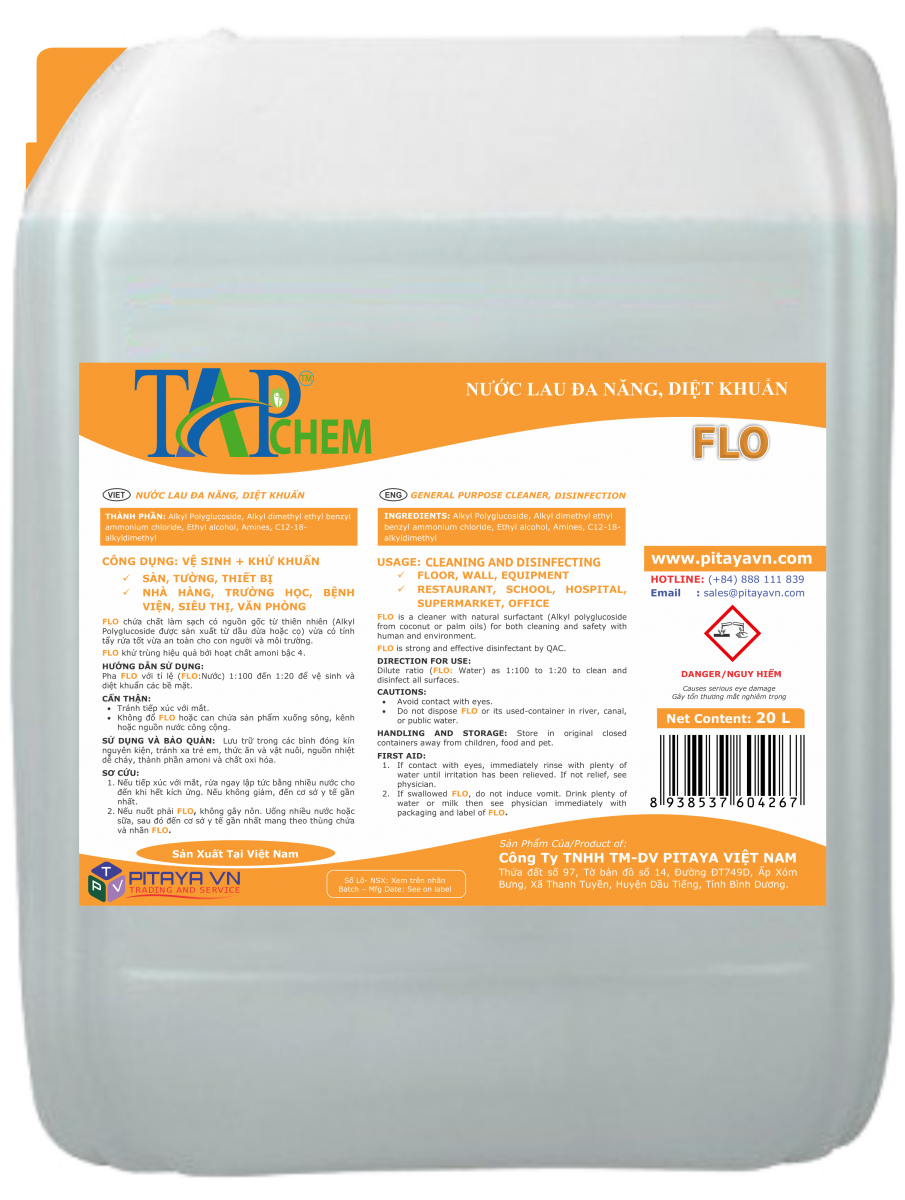 Lau đa năng diệt khuẩn Flo