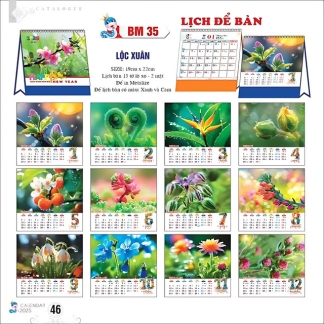 Lịch để bàn đế nhựa 2026 tết bính ngọ