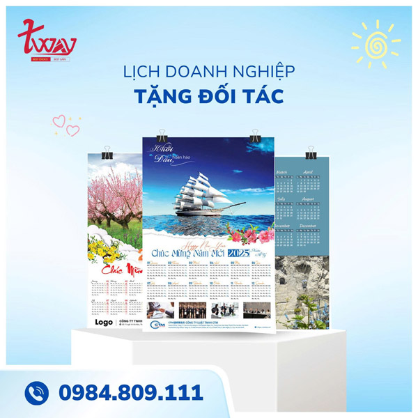 Lịch doanh nghiệp tặng đối tác
