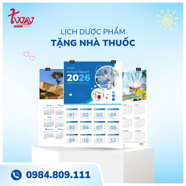 Lịch dược phẩm tặng nhà thuốc