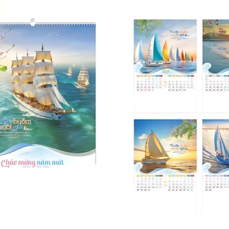 Lịch treo tường 7 tờ lò xo 2026