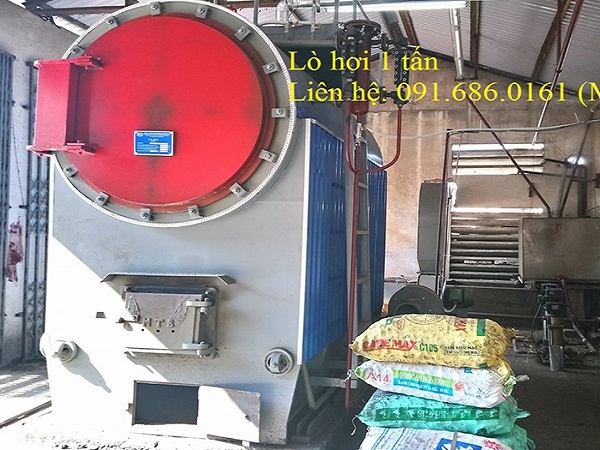 Lò hơi đốt than, củi công suất 1 tấn hơi/giờ
