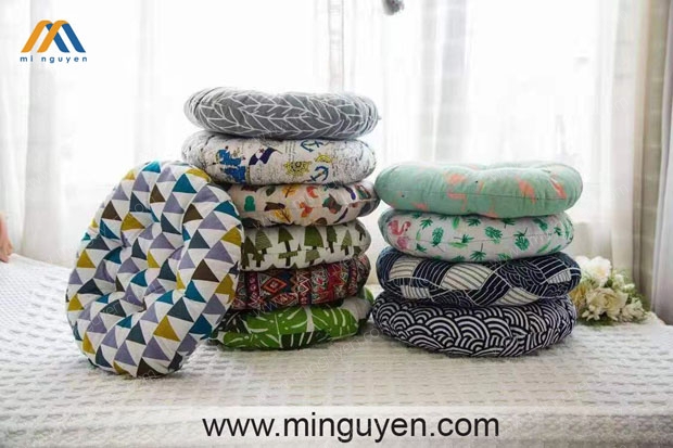 Lót ngồi vải linen hình tròn