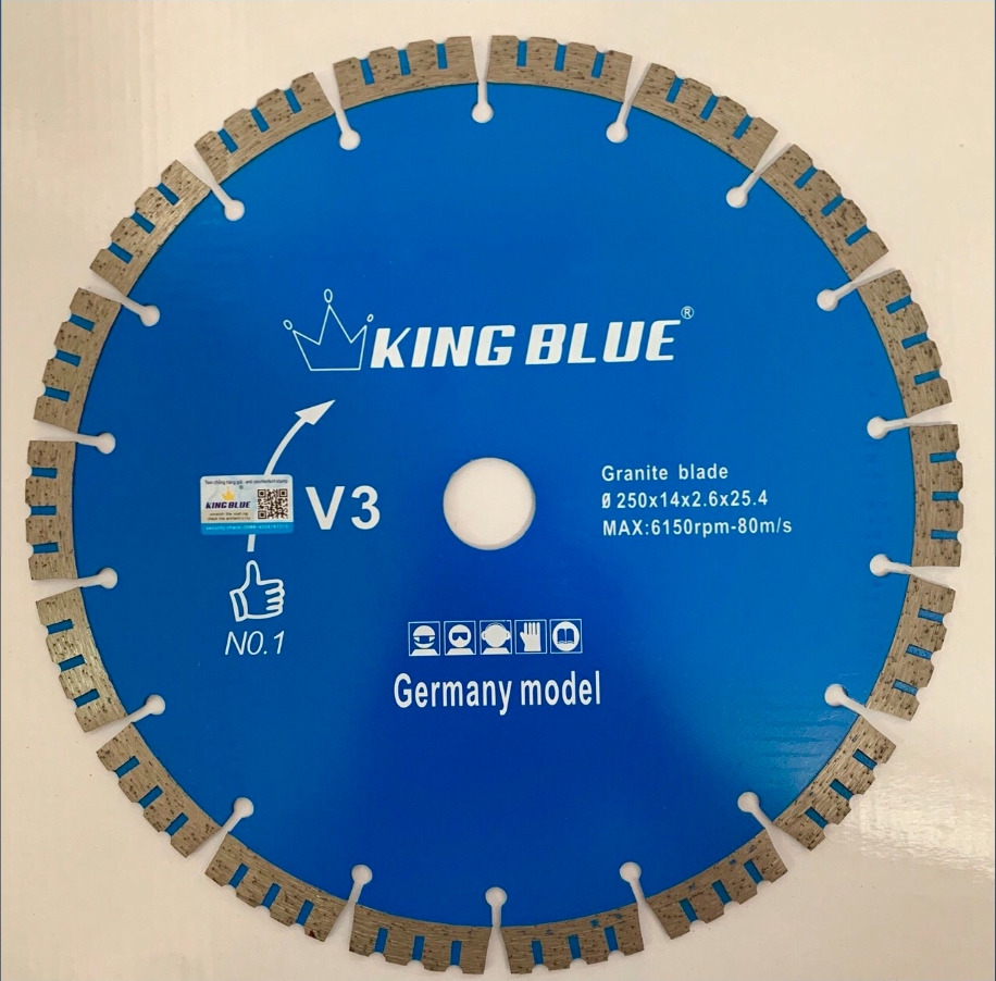 Lưỡi cắt đá Granite King Blue 250mm