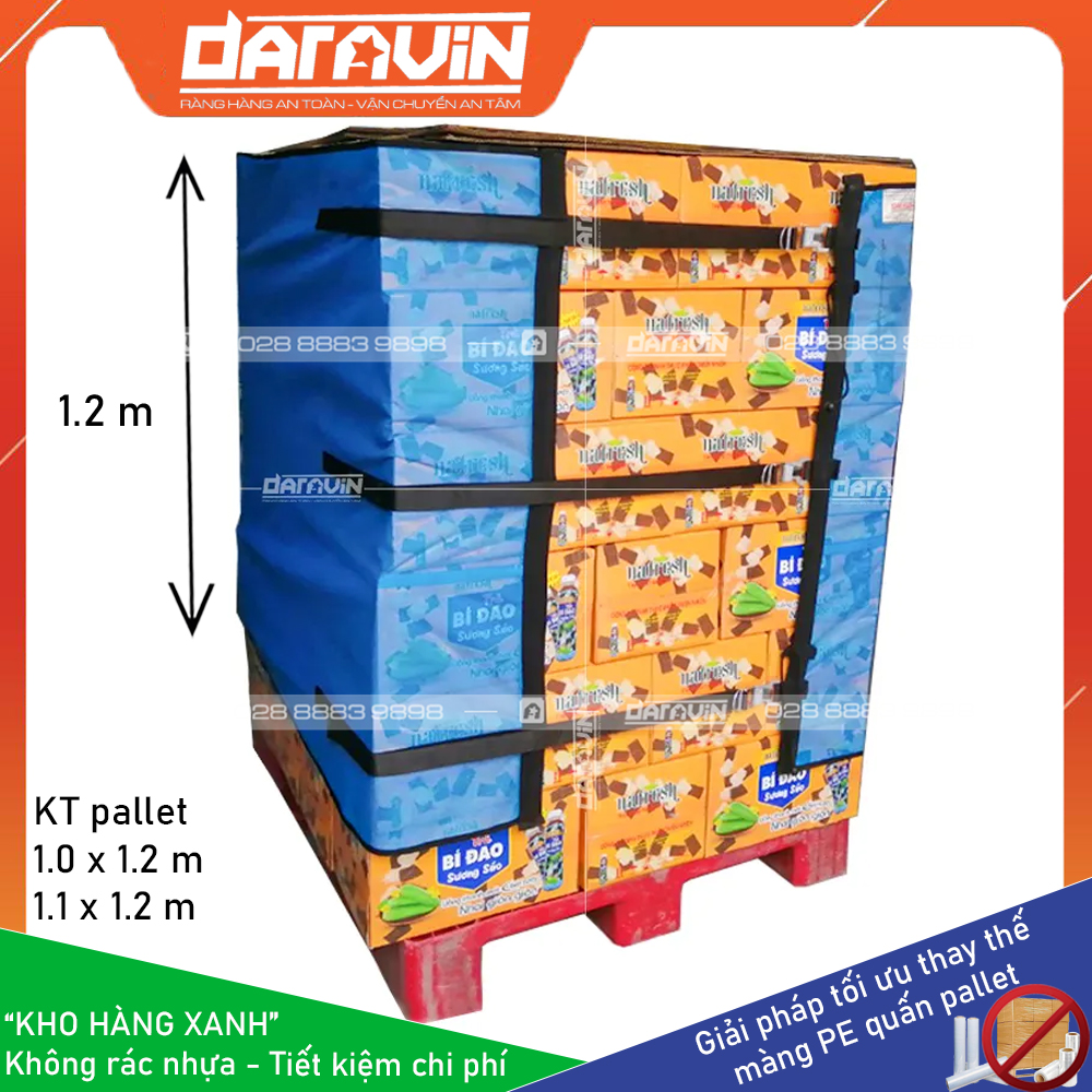 Lưới quấn pallet tái sử dụng cao 1.2m