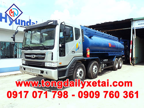 Xe tải Daewoo xi téc chở xăng