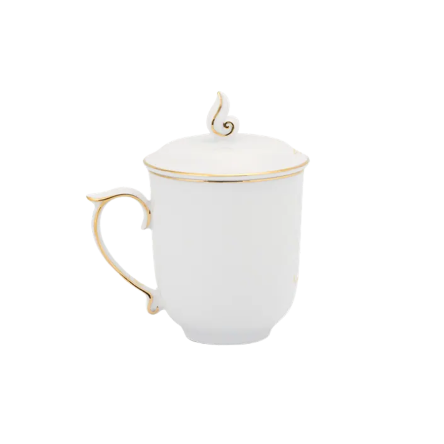 Ly bầu nắp lửa viền vàng