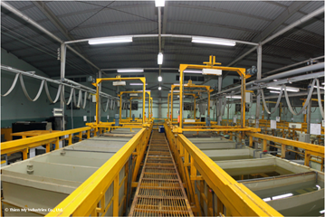 Hệ thống mạ kẽm treo tự động