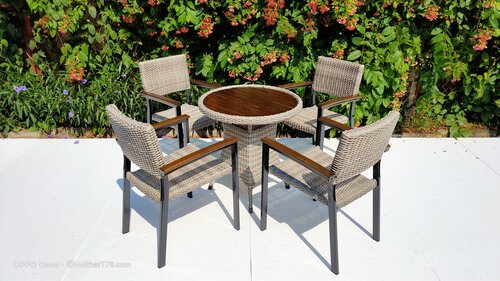 Bộ bàn ghế nhựa giả mây