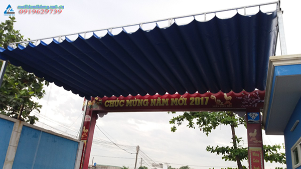 Mái xếp cho cổng chào tại Bình Dương