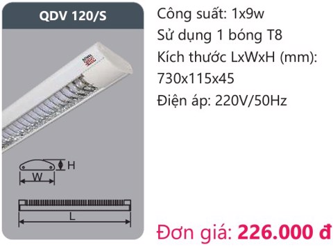Máng đèn huỳnh quang ốp trần