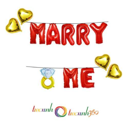 Bộ bóng trang trí Marry Me