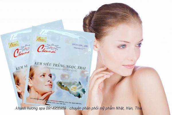 Kem tắm cát siêu trắng ngọc trai CHENMAI2 (mặt và cổ)