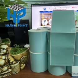 Giấy in mã vạch màu xanh dương