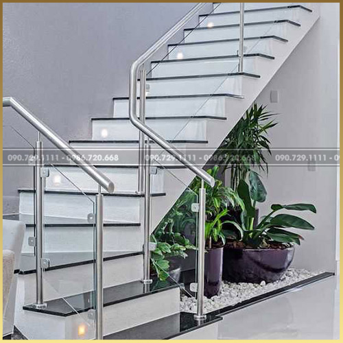 Mẫu cầu thang inox đẹp
