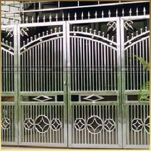 Mẫu cửa cổng inox sang đẹp