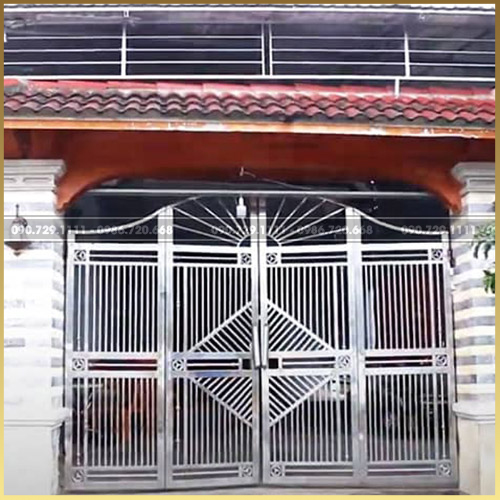 Mẫu cửa cổng inox sang đẹp