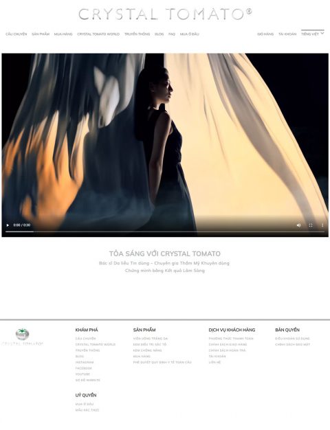 Mẫu website mỹ phẩm