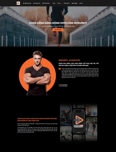 Mẫu website Yoga Gym