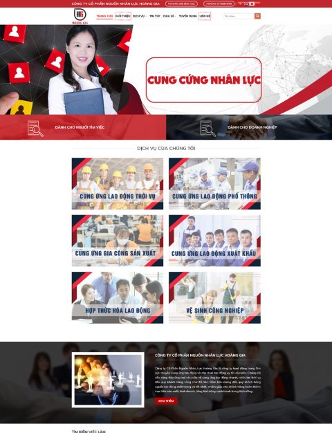 Mẫu website cung ứng