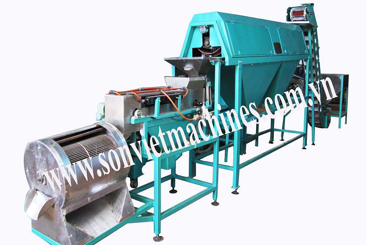 Máy bóc vỏ lụa nhân điều