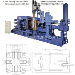 Máy đúc nhôm Yota 650 tấn