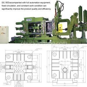 Máy đúc nhôm Yota 900 tấn