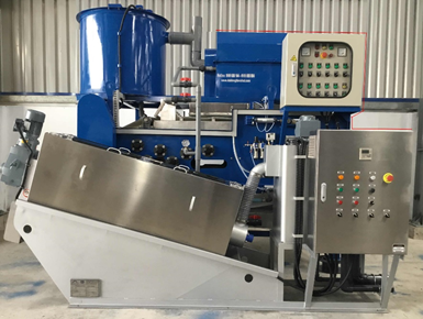 Máy ép bùn băng tải + trục vít
