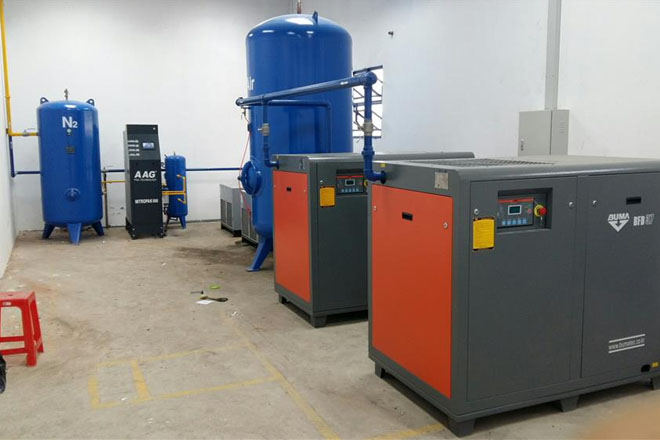 Máy nén khí trục vít tại nhà máy AST
