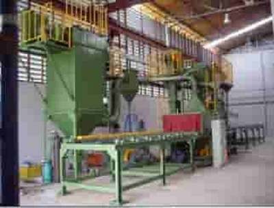 Máy phun bi băng tải con lăn