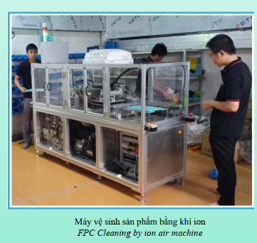 Máy vệ sinh sản phẩm bằng khí ion