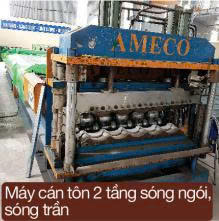 Máy cán tôn 2 tẩng sóng ngói, sóng trấn