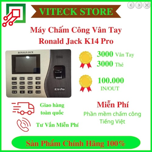 Máy chấm công vân tay, thẻ từ và khuôn mặt ZKTeco MB10VL